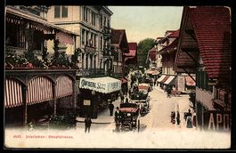 Interlaken, Hauptstrasse mit Cafe Confis