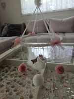 Baby Mädchen Mobile SchwanrosaWeiss handgemacht
