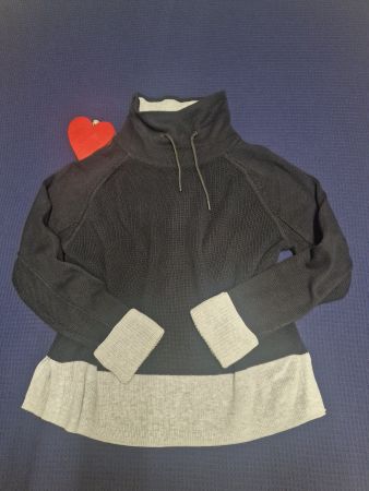 100% Baumwoll EDC Pullover schwarz grau Gr S guter Zustand