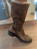 Geox Stiefel Damen Braun Leder Lammfell Grösse 40 vintage