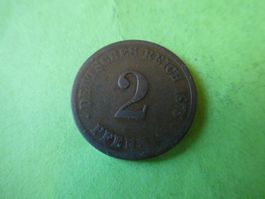 Dt. Reich 1875 E, 2 Pfennig