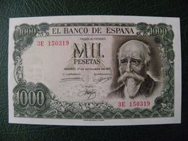 Spanien 1000 Peseten Geldschein, 1971, Zustand Wie Neu