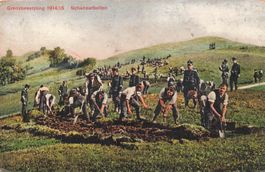 Schweiz Grenzbesetzung Schanzarbeiten 1914
