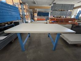 Stabiler Arbeitstisch / Werkbank mit dicker Platte – 205 × 1
