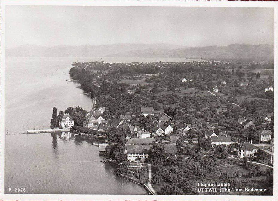 Ansichtskarten: Uttwil TG Flugaufnahme Nr.2976 , ca.1950 – Gebraucht aus Solothurn von Bepposol