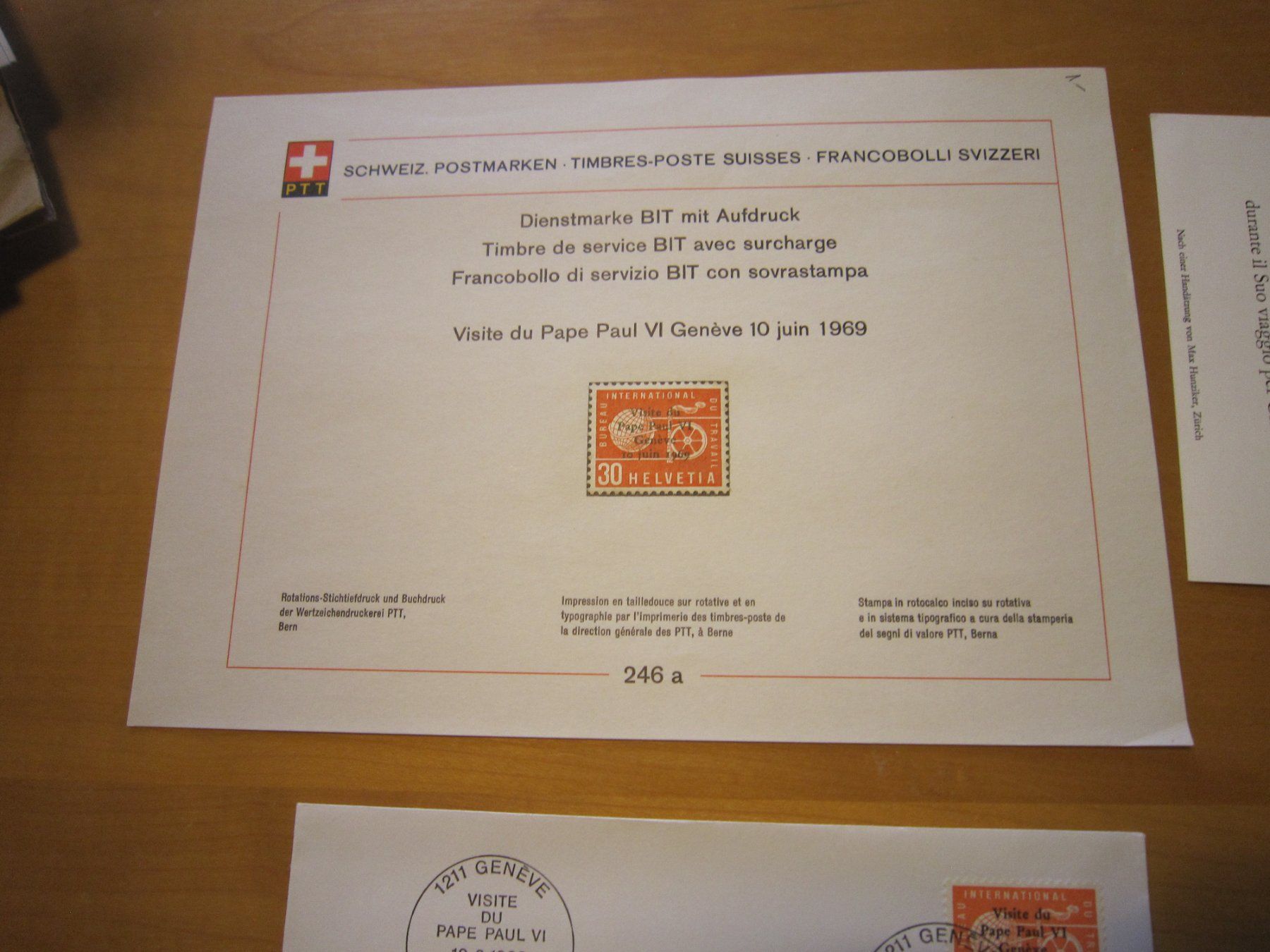 Alle Briefmarken: 1969 Visita del PAPA – Gebraucht aus Gordola von Polentaefung 4