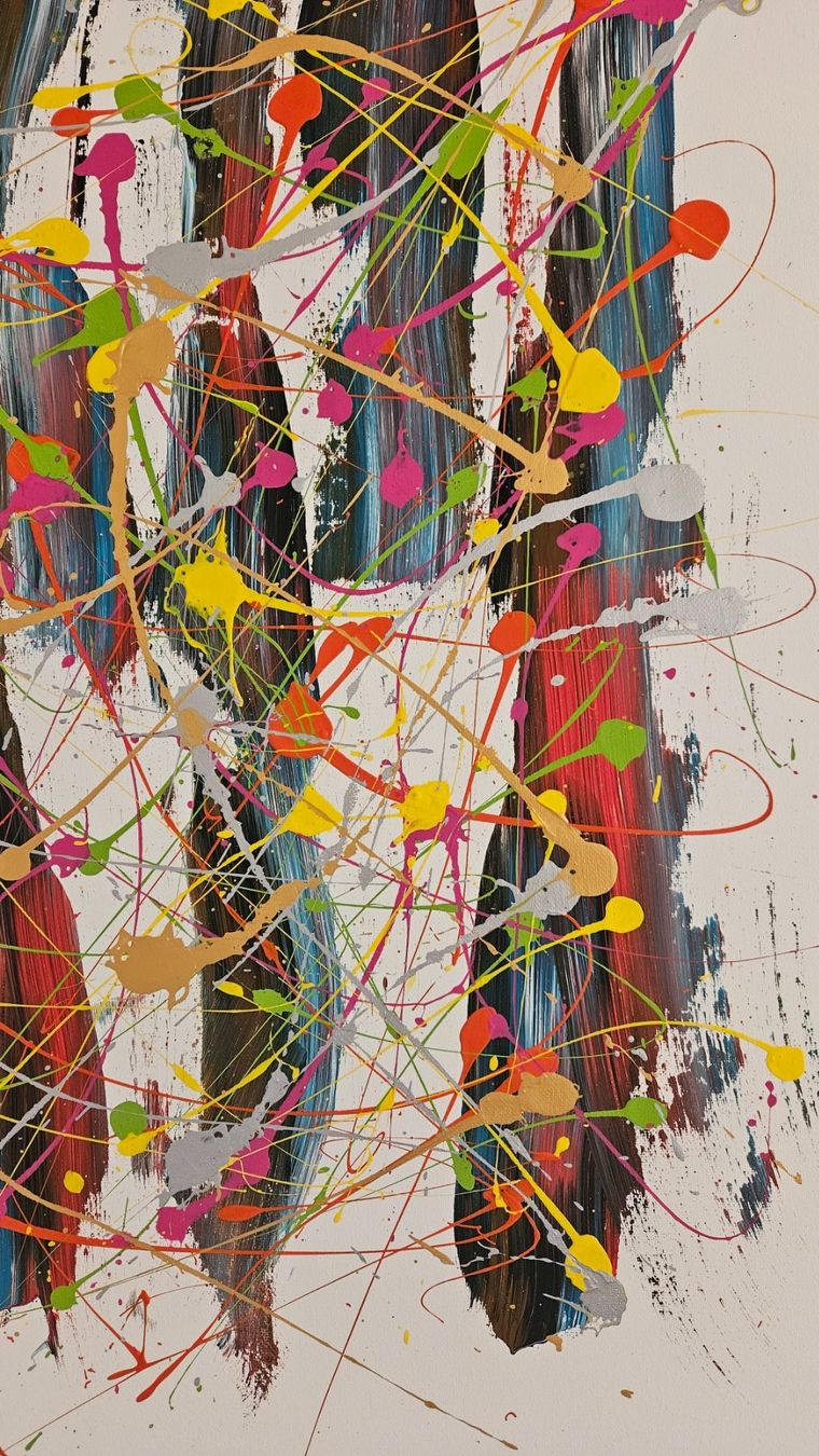 Gemälde: Tableau abstrait multicolore, œuvre unique d'été! – Neu (gemäss Beschreibung) aus Le Locle von fab_c9hh 5