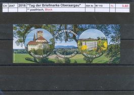 2016 "Tag der Briefmarke Oberaargau" - Block, ** postfrisch