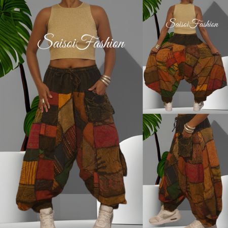 Sommer HippieGoa Boho Handmade100%Baumwolle Haremshose XS-XL
