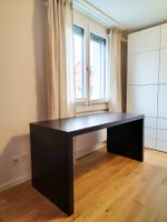 Eleganter Schreibtisch dunkle Holzoptik Ikea Malm