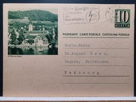 Bildpostkarte STEIN am Rhein, 1964 mit Werbestempel