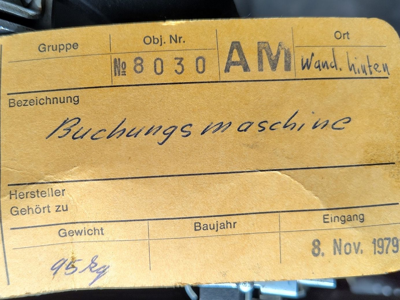 Macchine da scrivere: Buchungsmaschine – Usato da Winterthur venduto da TechnoramaWinterthur 7