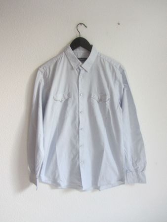UNFAMOUS - Hemd blau-weiss gestreift M
