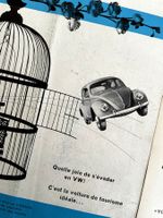 VW Cars- 4 alte Werbungen / Ancienne réclames 1958/59