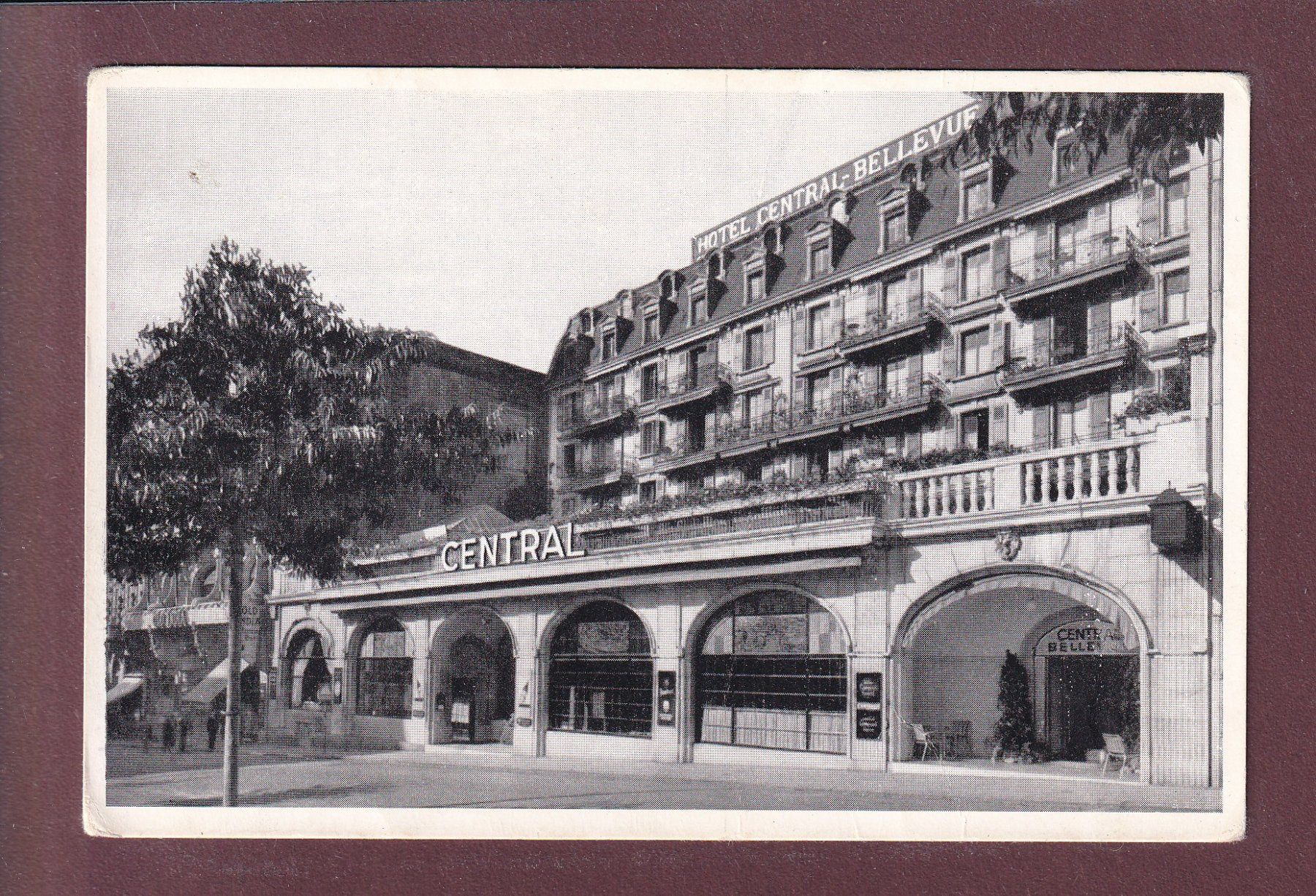 Ansichtskarten: LAUSANNE - Hôtel Central Bellevue – Gebraucht aus Pully von nicecards