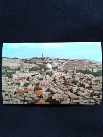Cartoline postali: OLD JERUSALEM with Mt. Olives 1950er J. – Usato da Schaffhausen venduto da vintageworld 3