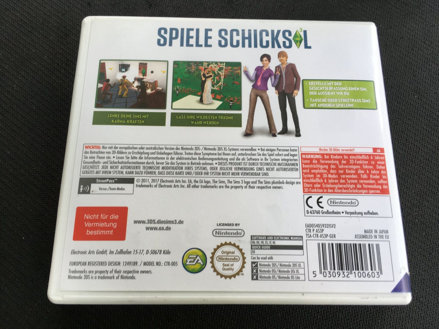 Nintendo Giochi: Die Sims 3 - Nintendo 3DS – Usato da St.Gallen venduto da sjosjo 1