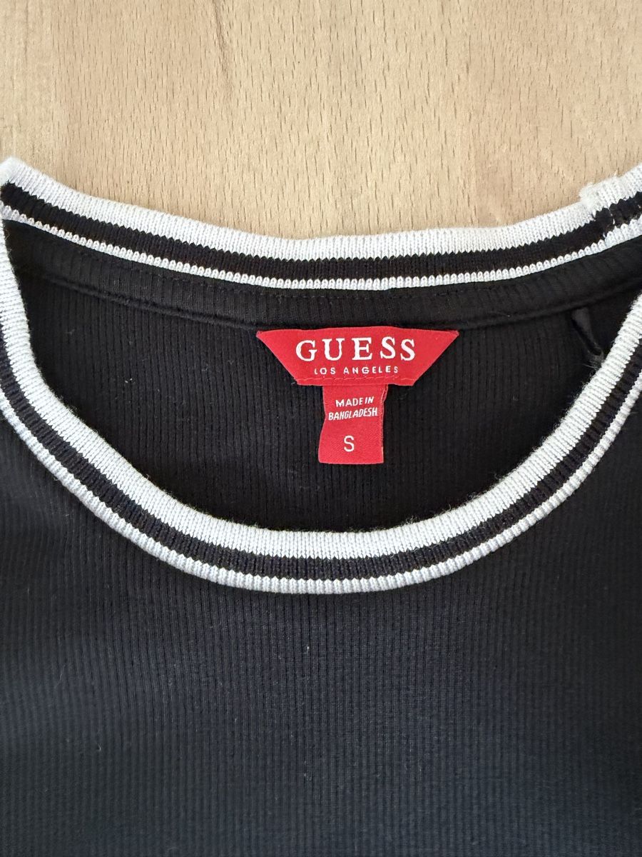 Guess Vestiti: GUESS BLACK RIBBED MINI DRESS – Nuovo (secondo la descrizione) da Genève venduto da yav_9r9f 1