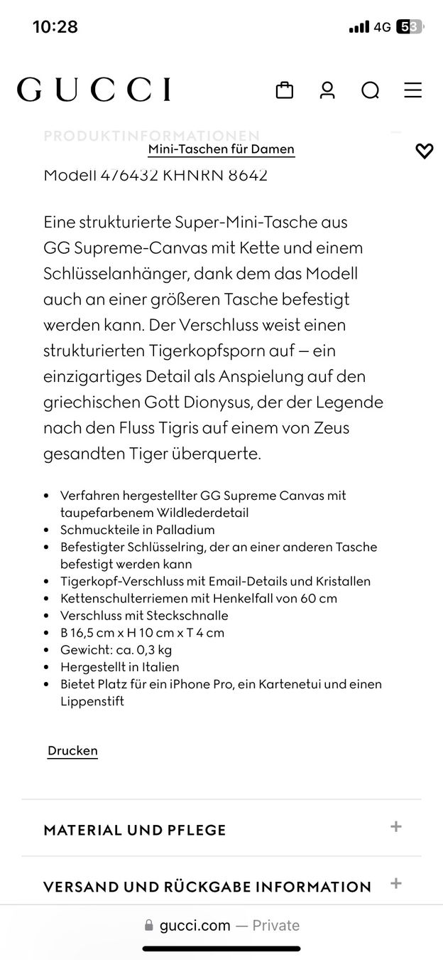 Gucci Taschen: NEU: Gucci Dionysus Mini – Neu (gemäss Beschreibung) aus Zürich von anajm 2