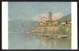 Rivapiana, Küstenpartie mit Kirche