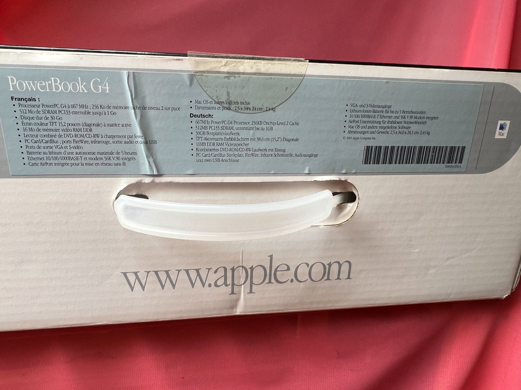 Apple Notebook: Original Apple PowerBook G4 Titanium-Verpackung – Usato da Lütisburg venduto da wiesenpippau 2