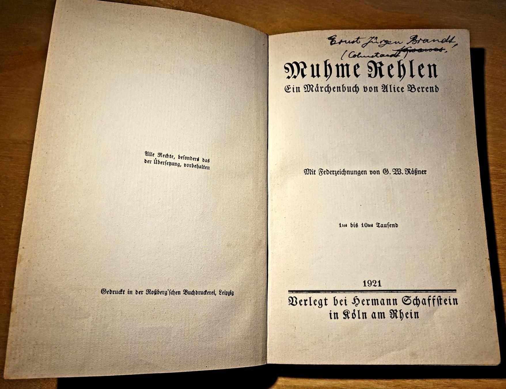 Libri: Muhme Rehlen - Buch antiquarisch – Usato da Schaffhausen venduto da robuco 1