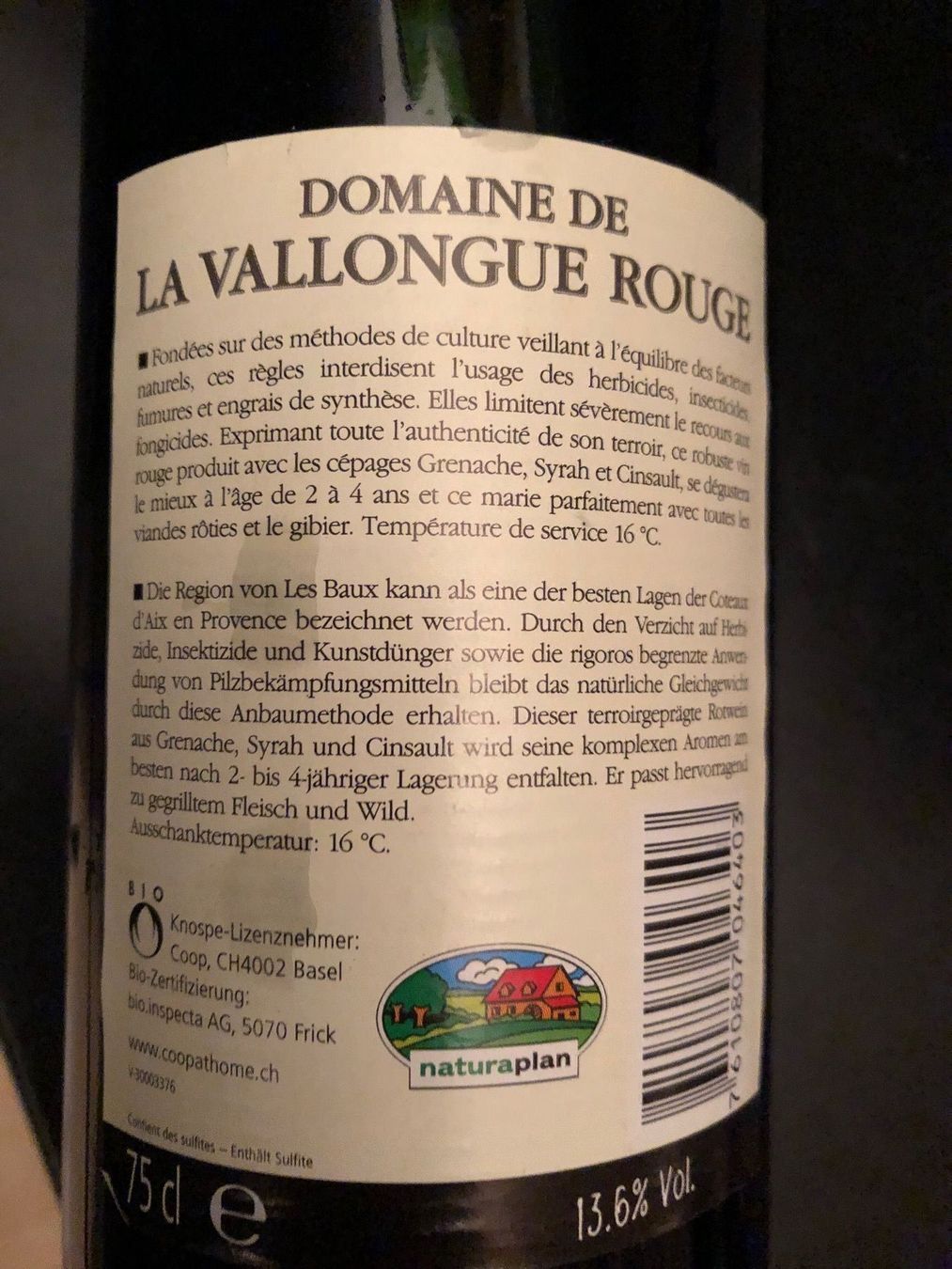 Vino: Domaine dela Vallongue Ph.Paul-Cavallier – Nuovo (secondo la descrizione) da Wald ZH venduto da mlnt 1