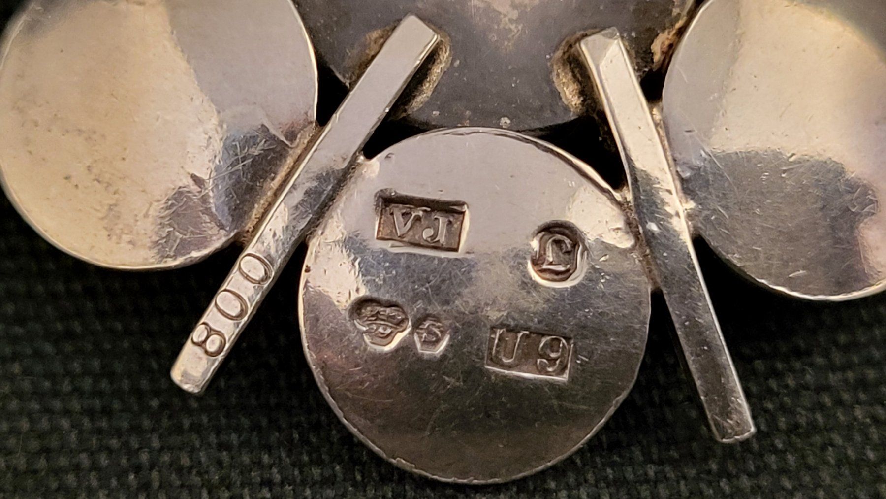Spille & Fermagli: Vintage Designer-Brosche Silber/Tigerauge – Usato da Basel venduto da spinne02 5