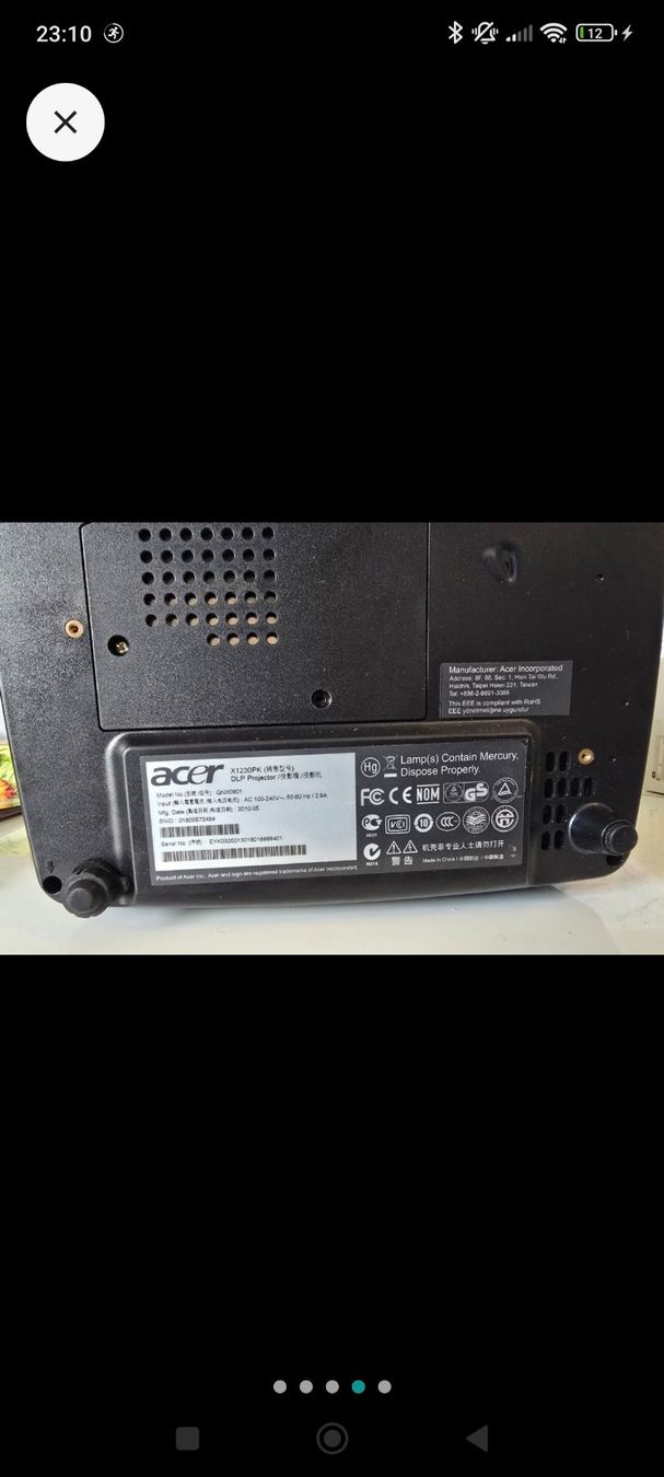 Acer Proiettori: Acer Beamer x1230PK – Usato da Corbeyrier venduto da gen_9scn 3