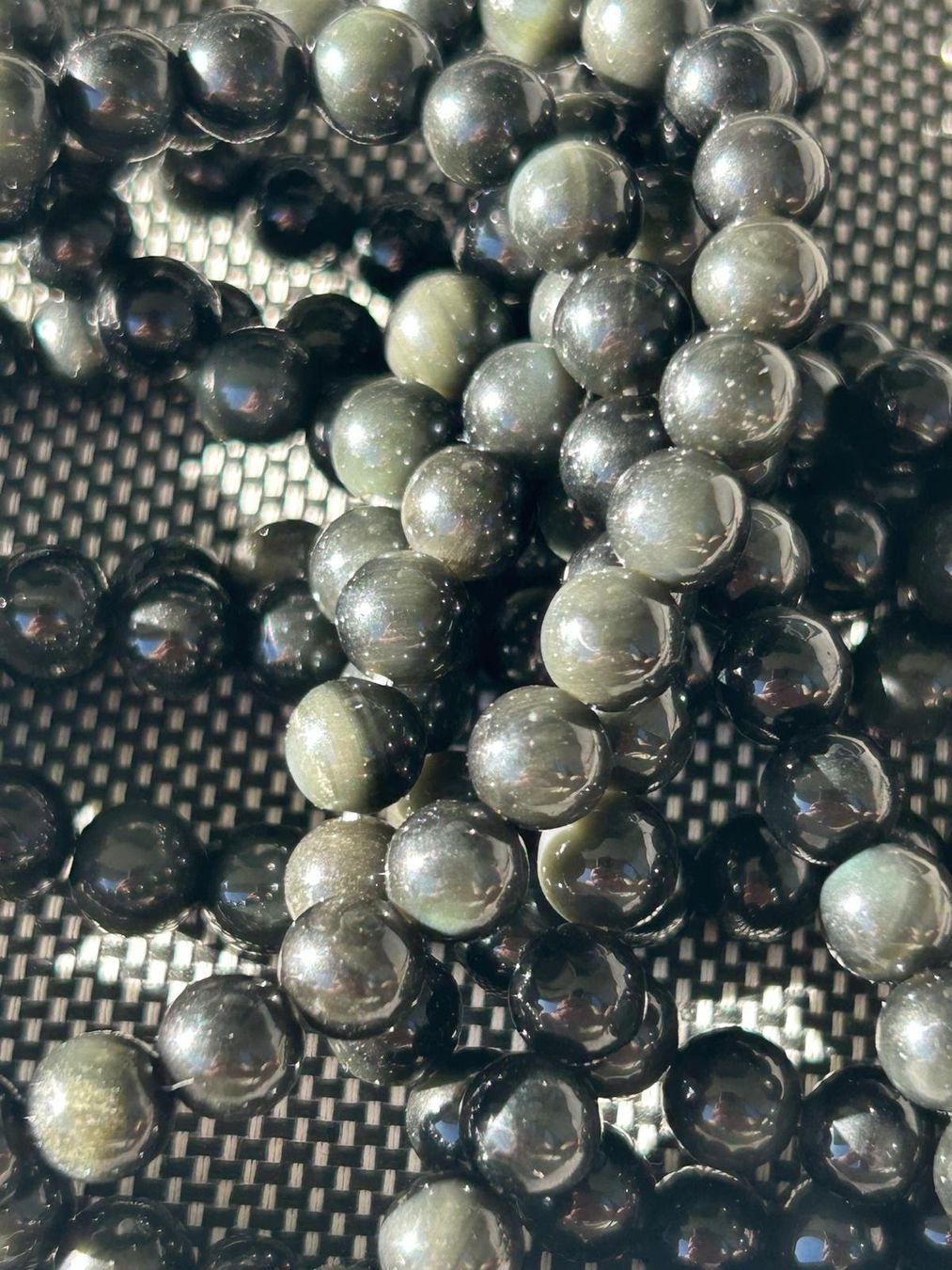 Minerali & Pietre curative: Strang echte rainbow obsidian Level 1 / stone beads 6 mm – Nuovo e nell'imballaggio originale da Niederrohrdorf venduto da Ytobi 4