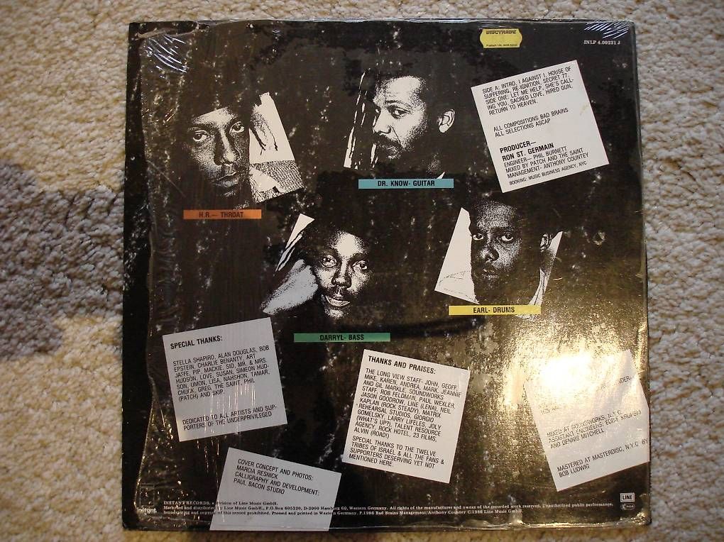 Dischi in vinile: BAD BRAINS  LP   " I AGAINST I "  1986 – Usato da Niederweningen venduto da tsnuk333 4