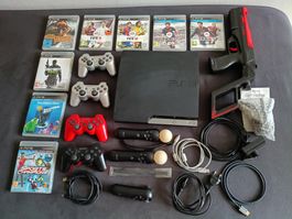 PlayStation 3 Slim 320GB mit Controller, Zubehör und Spiele