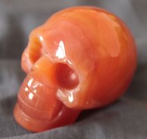 NEU: Achat Karneol Totenkopf Schädel Kristallschädel