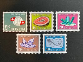 Pro Patria 1959 - komplette Serie ** (ZNr 91, 92, 93, 94,95)