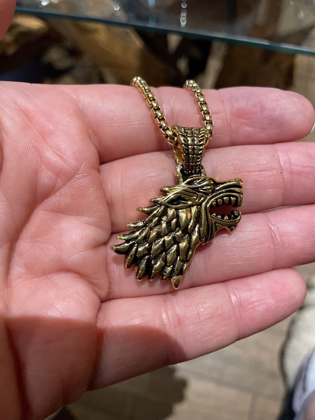 Catenine: Wolf head necklace gold – Nuovo e nell'imballaggio originale da Aarburg venduto da StavFashion 2