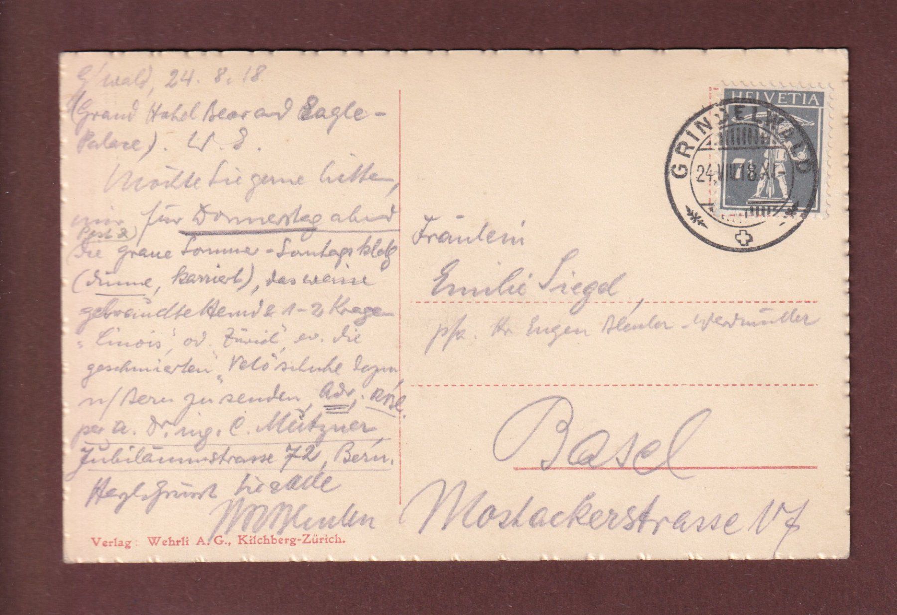 Cartes postales: JUNGFRAU - 1918 – D'occasion à Pully par nicecards-shop 1