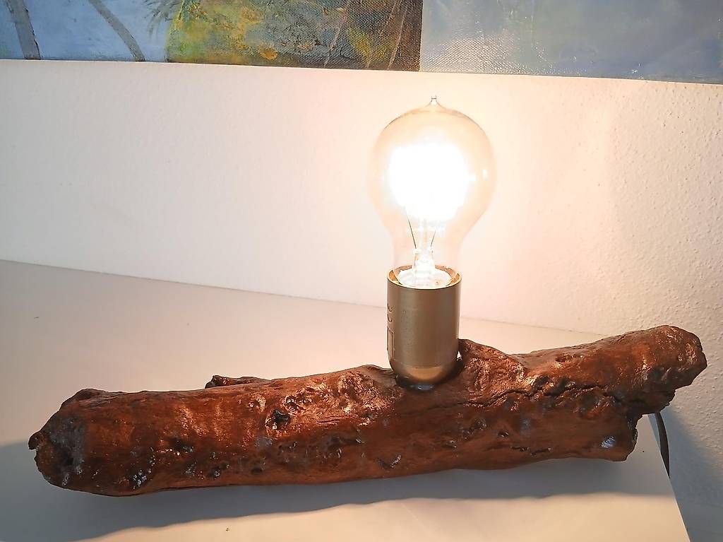 Lampade: Retro Dekolampe Holz – Nuovo (secondo la descrizione) da Luzern venduto da Brokiland 2