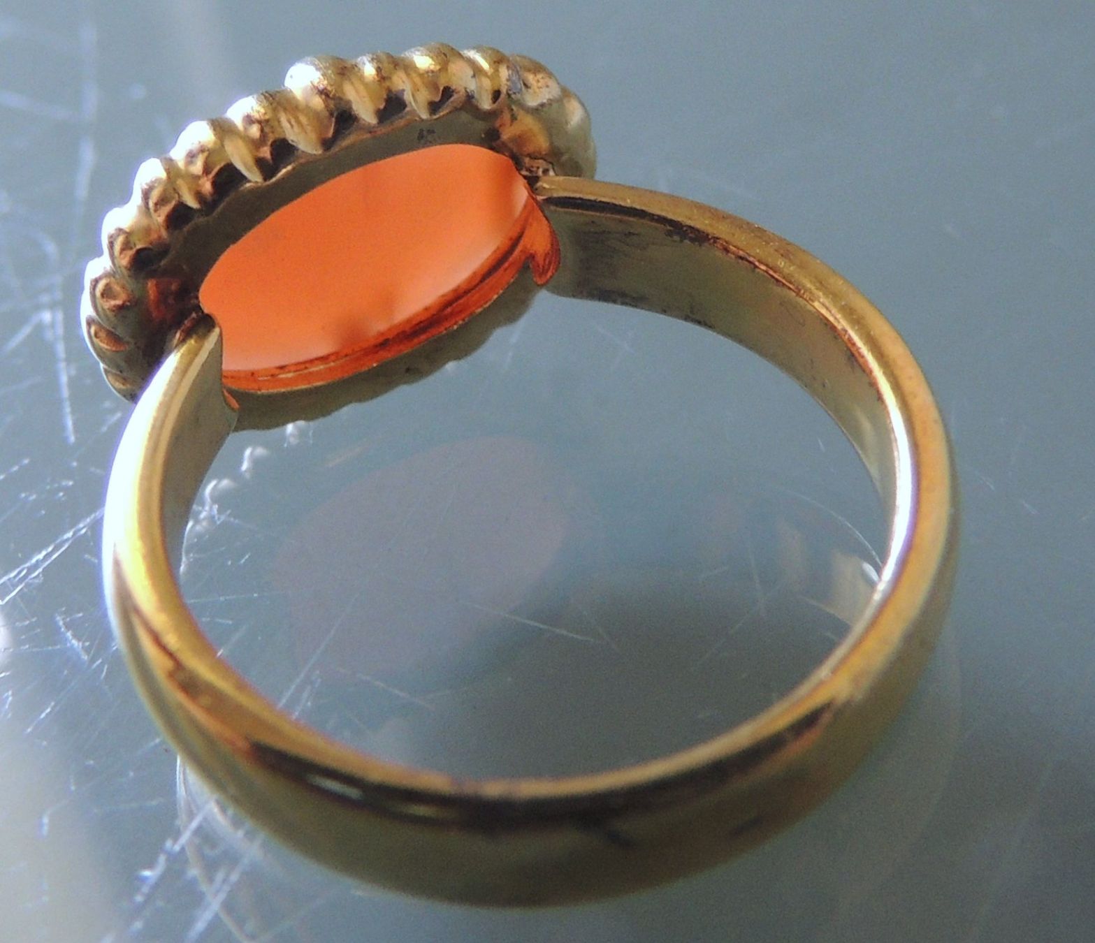 Anelli: Vergoldeter Silber 925 Fingerring mit Halbedelstein Gr. 56 – Usato da Waldenburg venduto da schaller707 4