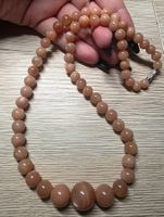 🌸✨ Elegante Pfirsich-Mondstein Halskette mit Verlauf ✨🌸