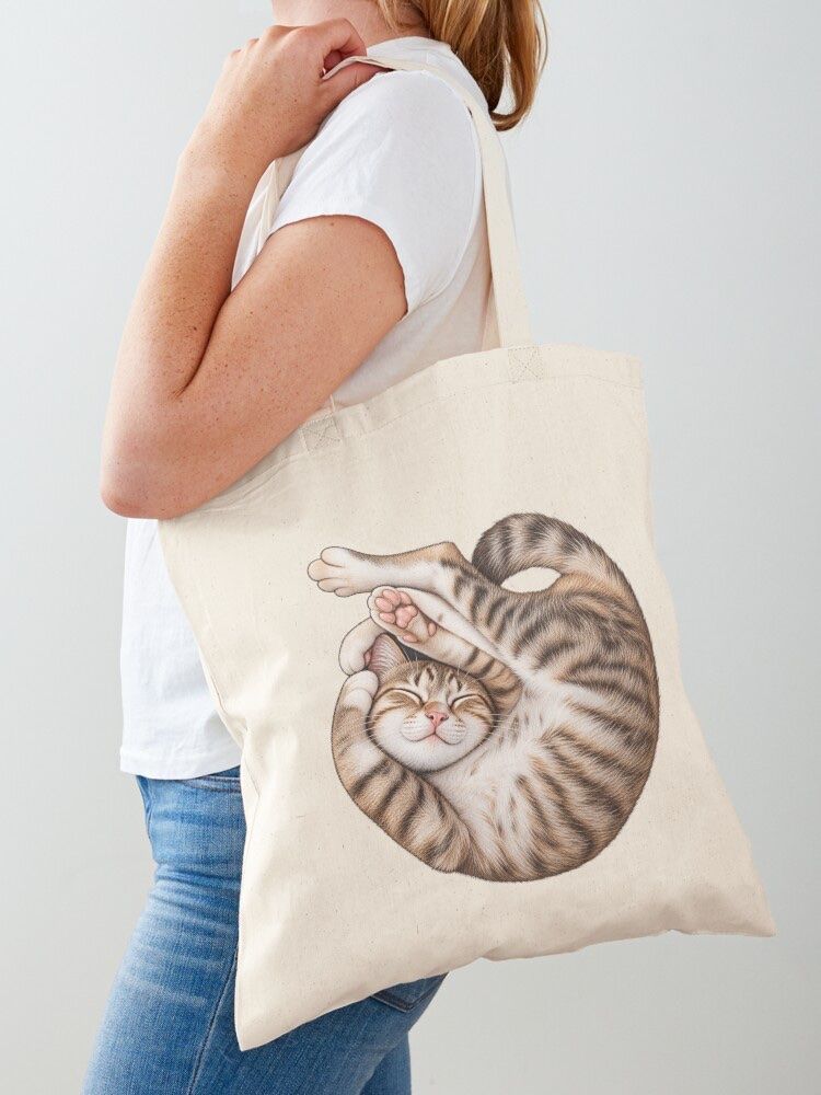 Borse: Stofftasche - Katze - Tigerli - inkl. Versand – Nuovo e nell'imballaggio originale da Basel venduto da Kunterbunt12 1