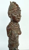 grosse feine alte Benin Bronze Figur Höhe 27 cm Kg 0,95