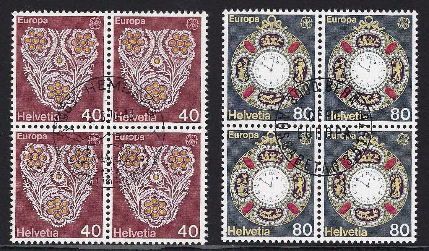 1976 kompletter Satz Europamarken 4er-Blocks 576-577 gest. ʘ (Gebraucht ...