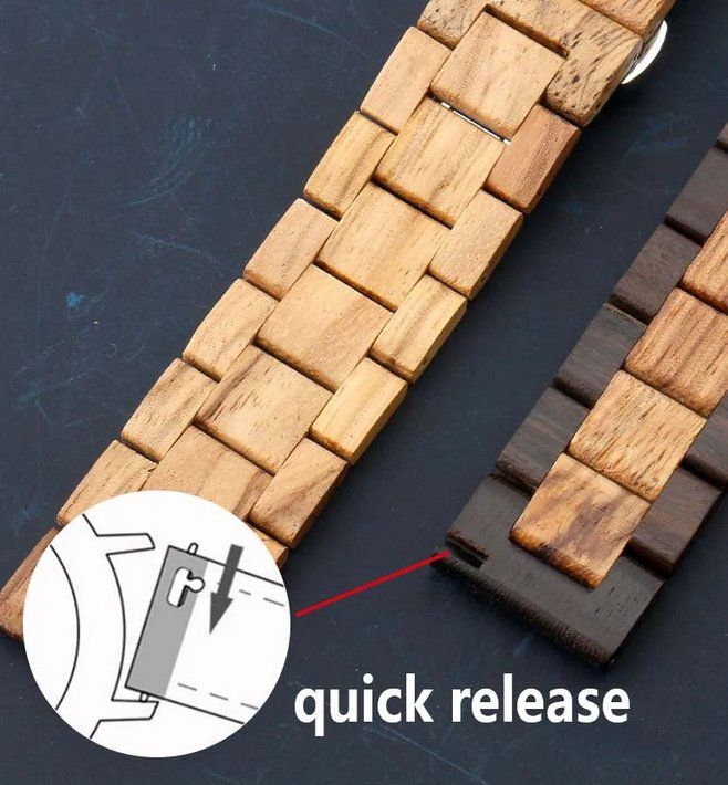 Garmin Smartwatch: Holzarmband bracelet bois für Vivoactive Venu 2 3 4 – Neu und originalverpackt aus Lausanne von WATCH-WORLD 3
