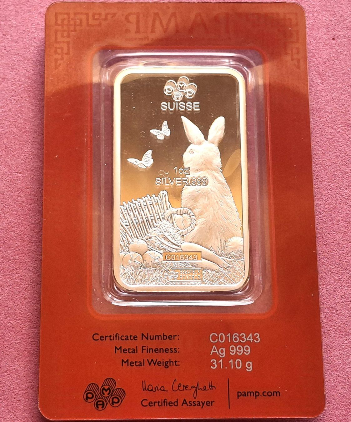 Pamp Metalli preziosi: PAMP - KANINCHEN 2023 - 1 OZ FEINSILBER – Usato da Boniswil venduto da dpd4coins 1
