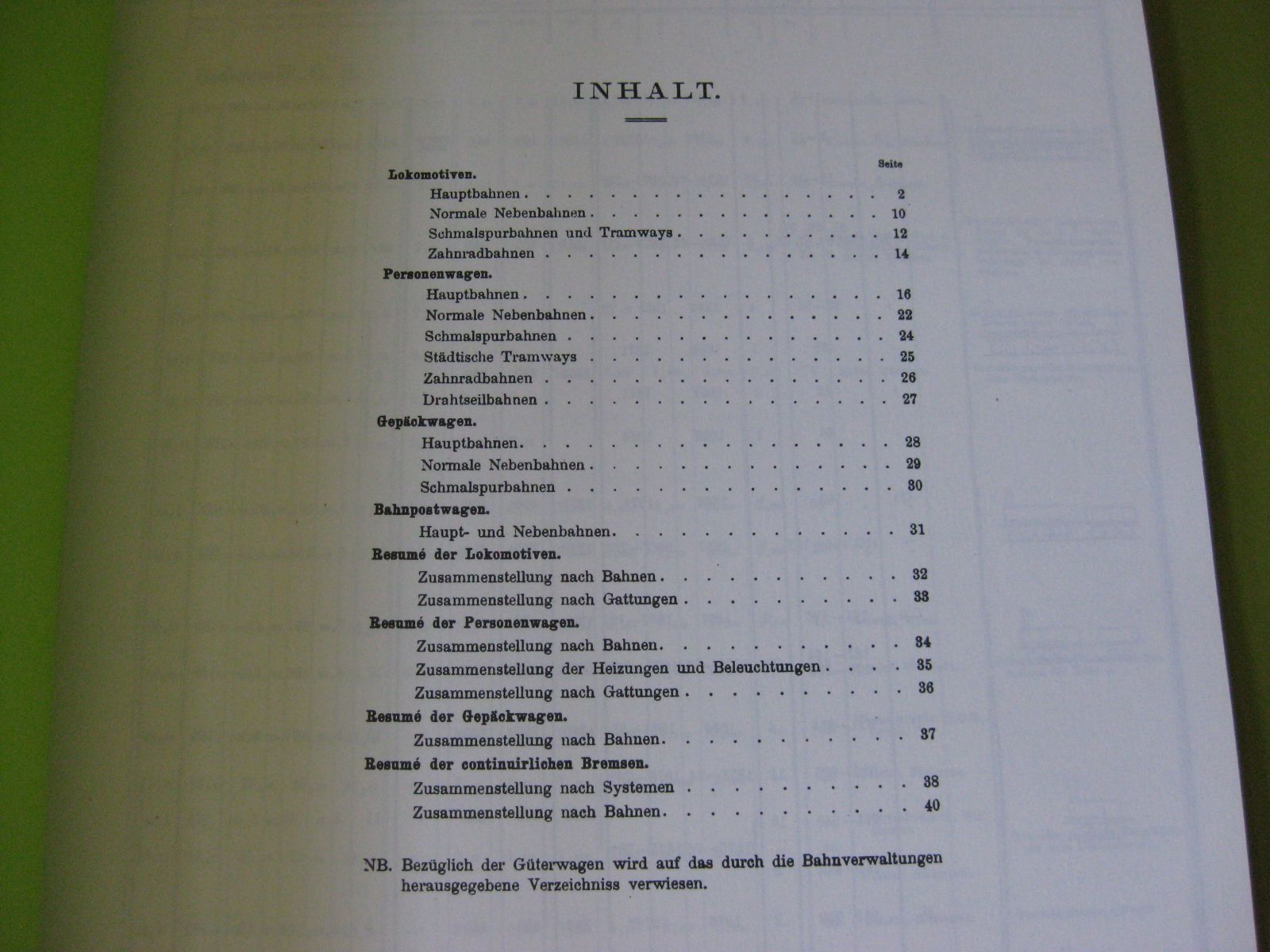 Zeitschriften & Magazine: Statistik Rollmaterial 1886 – Gebraucht aus Malters von Marosko 1