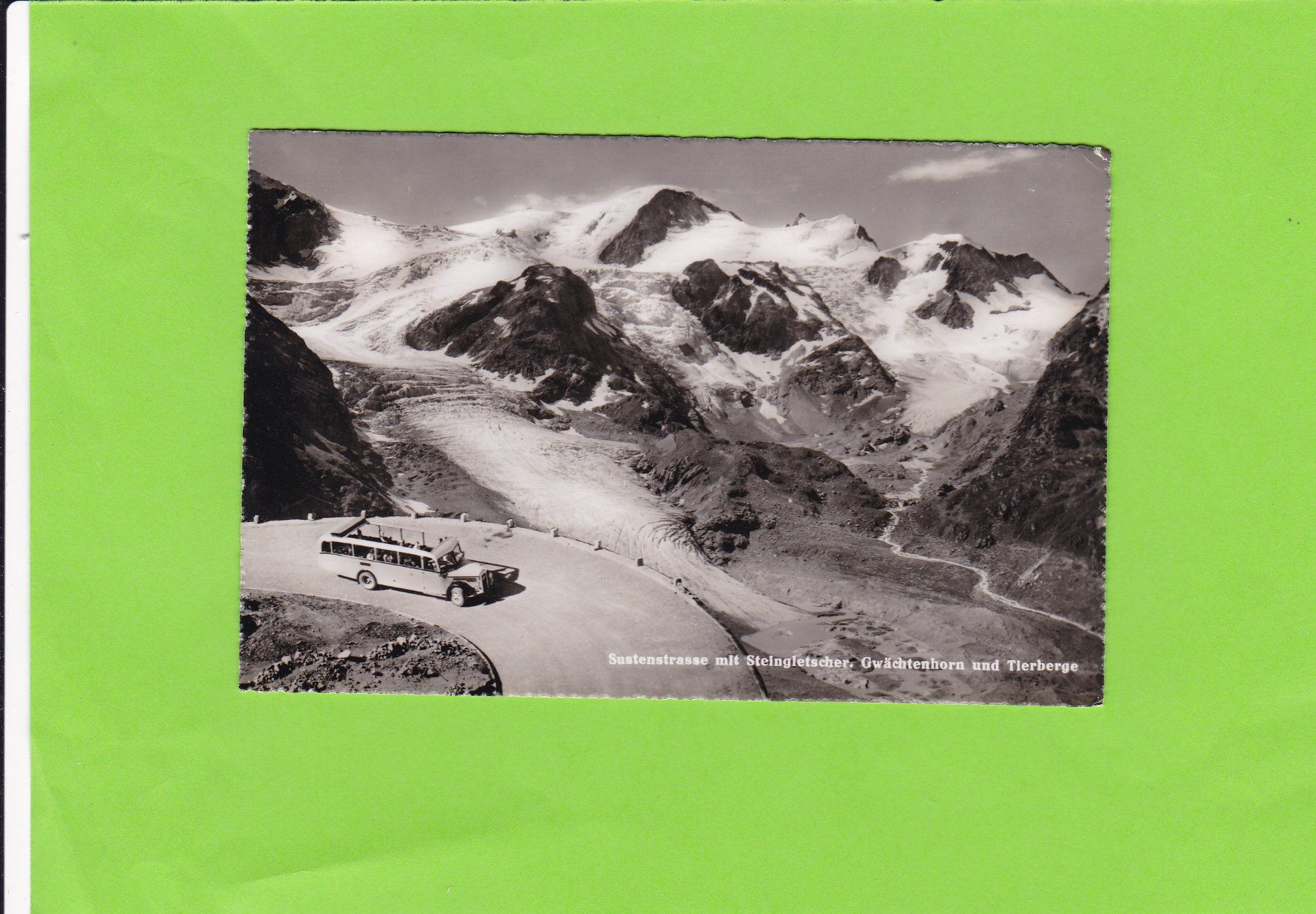 Ansichtskarten: Schnauzenpostauto-Sustenstrasse-Steingletscher – Gebraucht aus St. Peterzell von neckertal