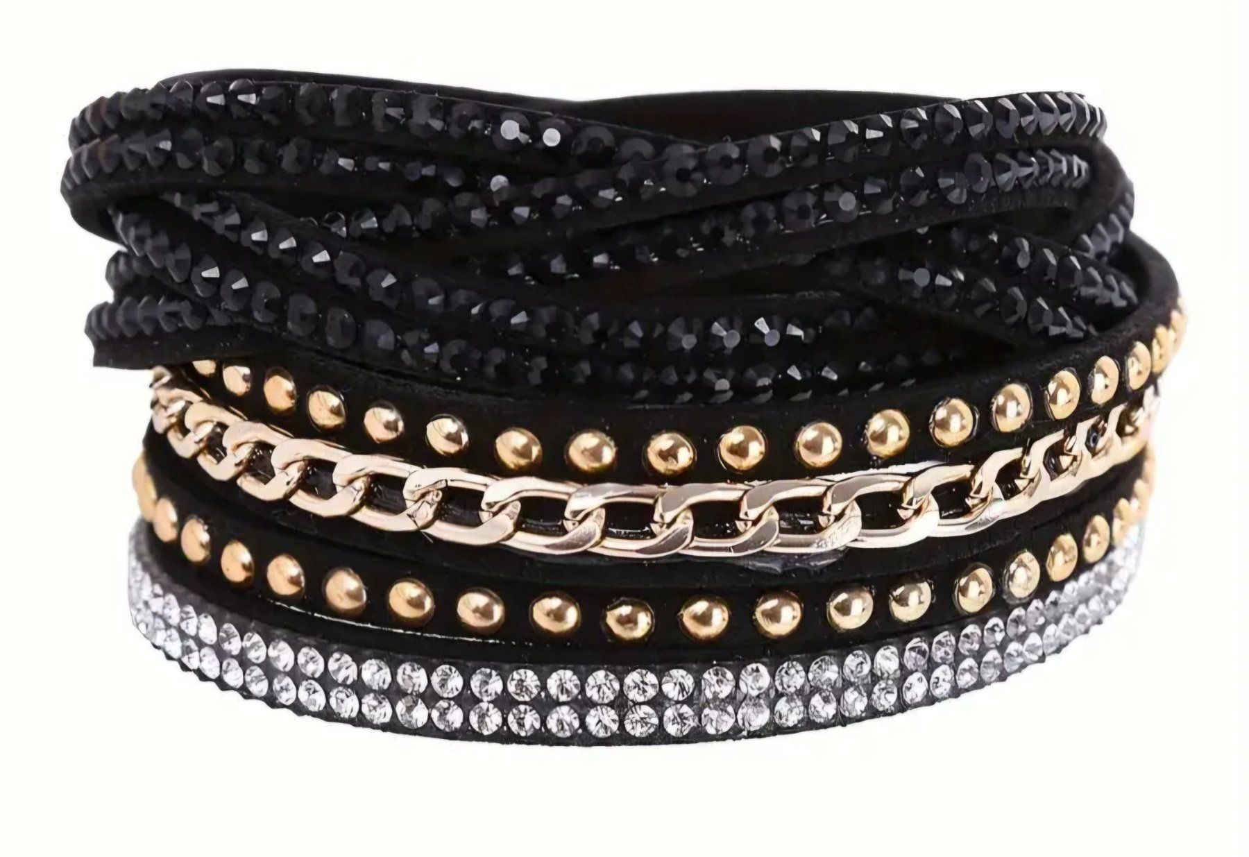 Bracciali & Braccialetti: Multilayer Boho Armband PU-Leder Strass Neu – Nuovo e nell'imballaggio originale da Füllinsdorf venduto da Sunnebliemli7