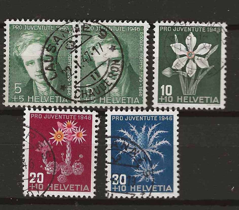 Alle Briefmarken: PJ046 - Pro Juventute 1946 obl. – Gebraucht aus Trélex von Phil_Albert