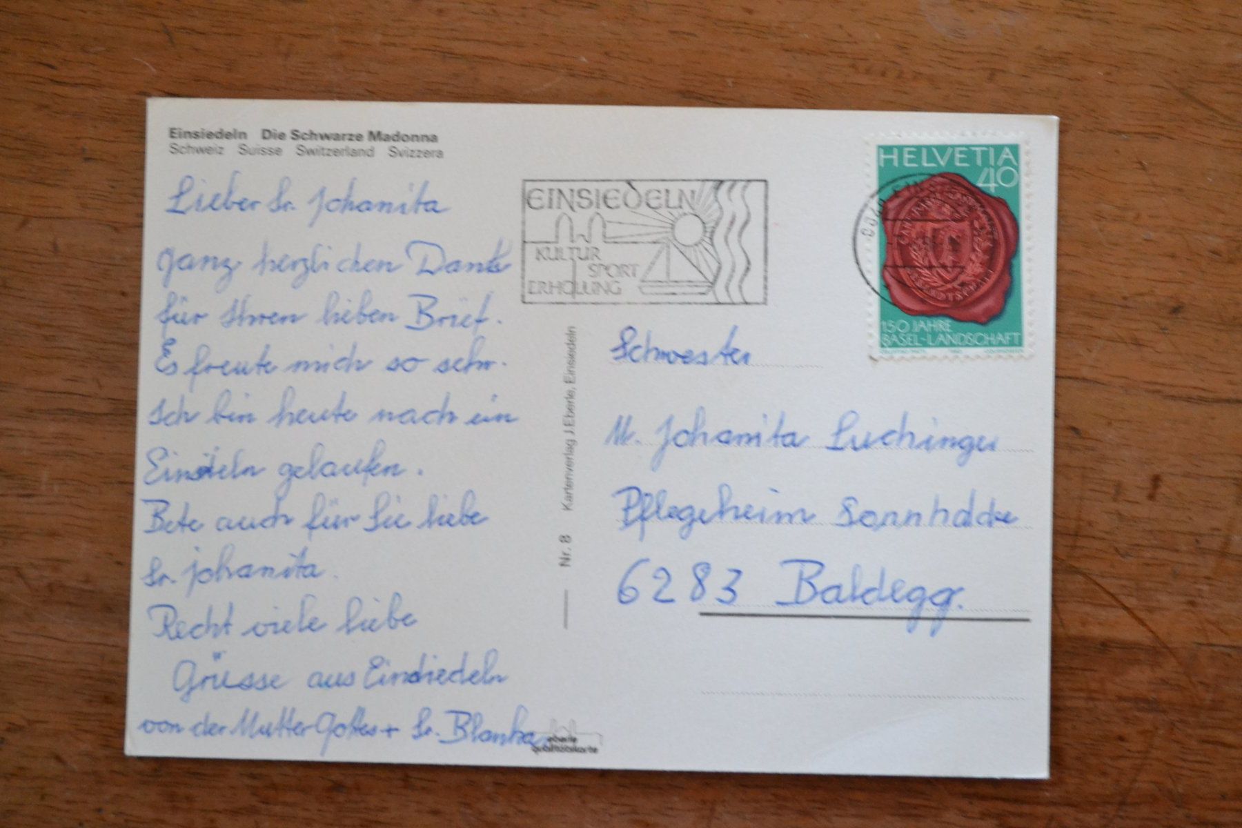 Cartoline postali: AK die Schwarze Madonna – Usato da Beinwil am See venduto da kajak55 1