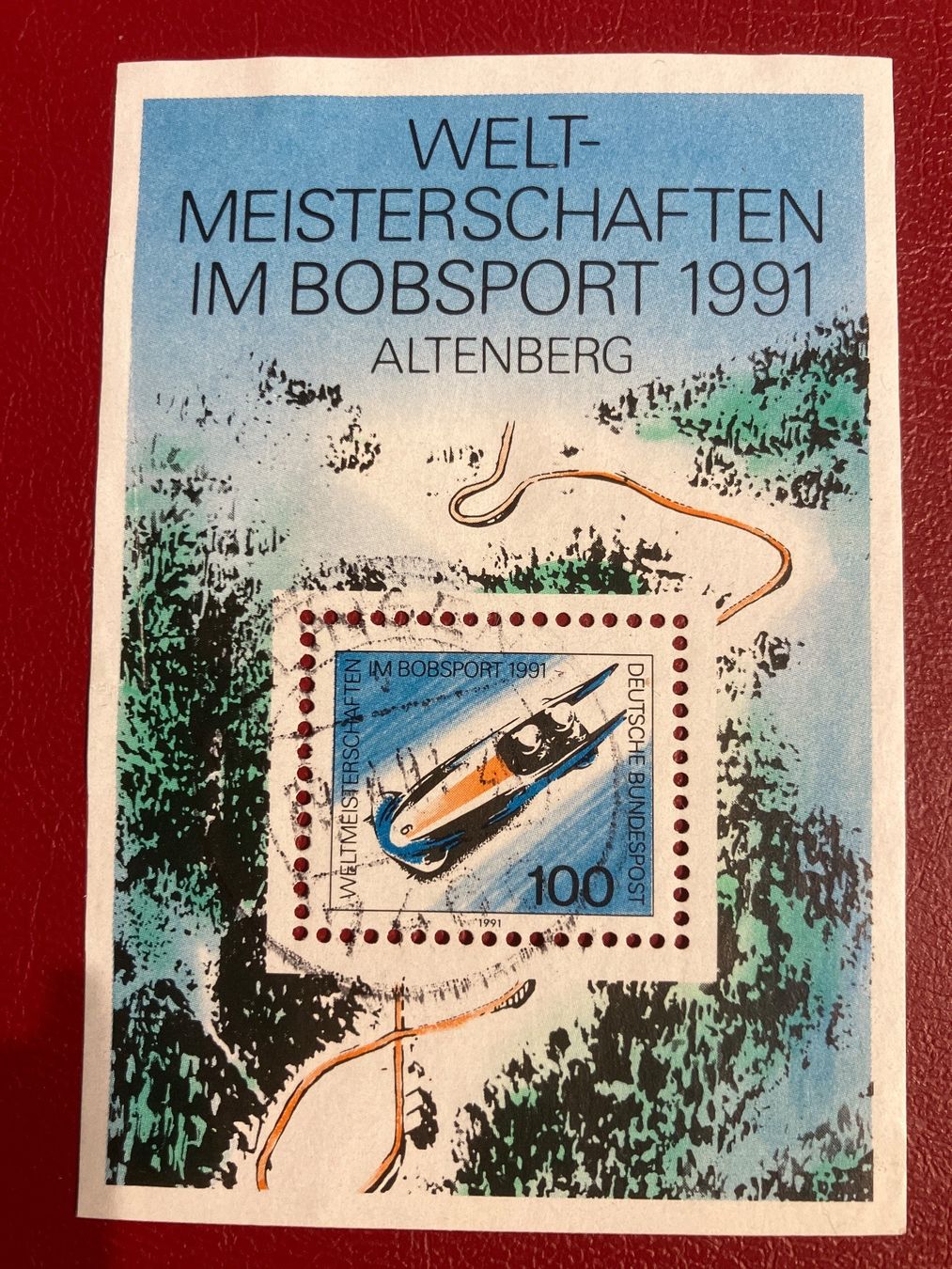Alle Briefmarken: BRD 1991 Bobsport Altenberg – Gebraucht aus Cunter von Bicasi58
